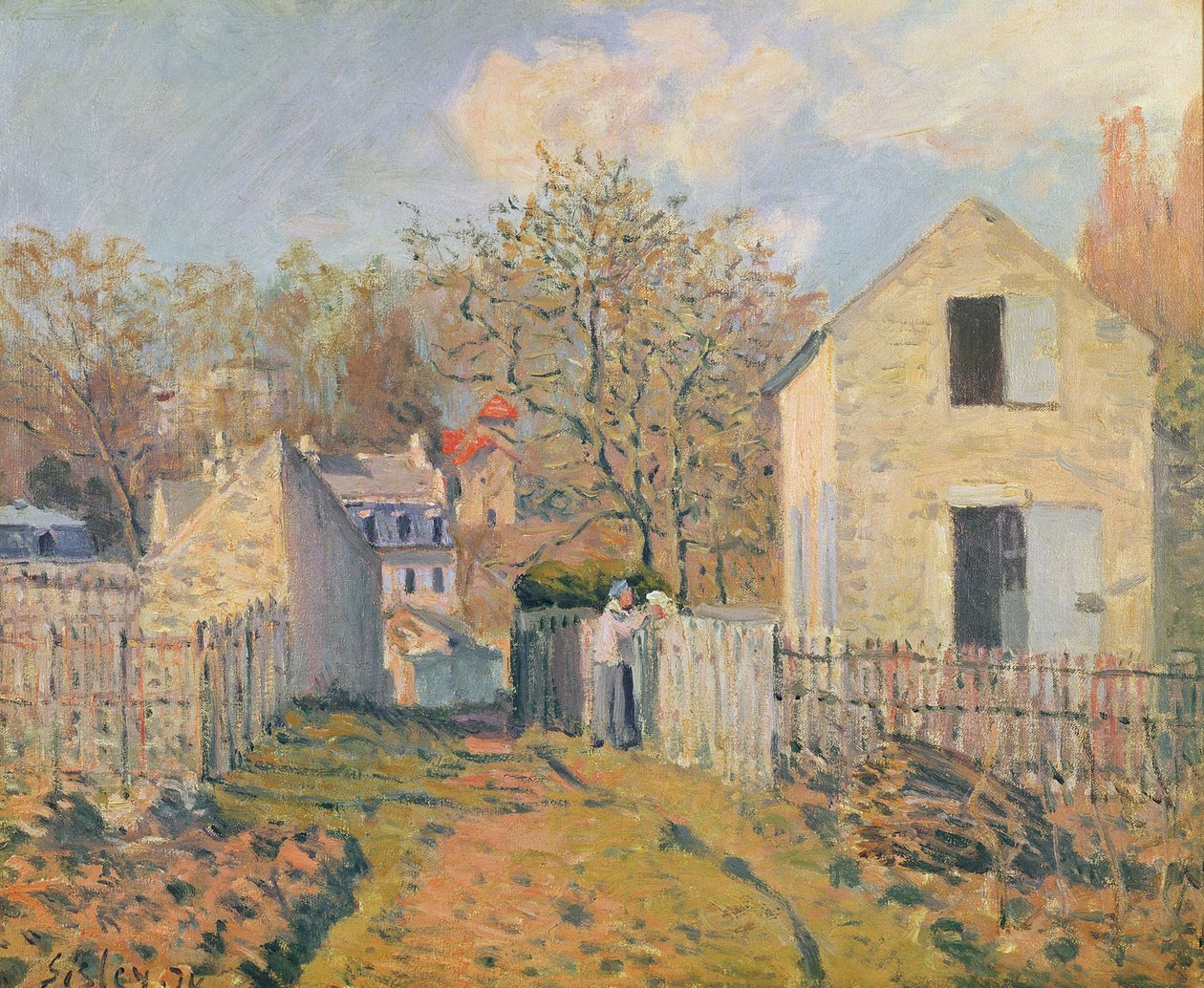 Pueblo de Voisins, 1872 de Alfred Sisley