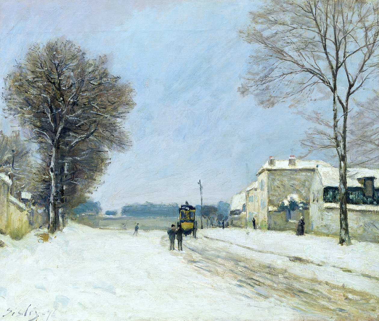 Invierno, efecto de nieve, 1876 de Alfred Sisley