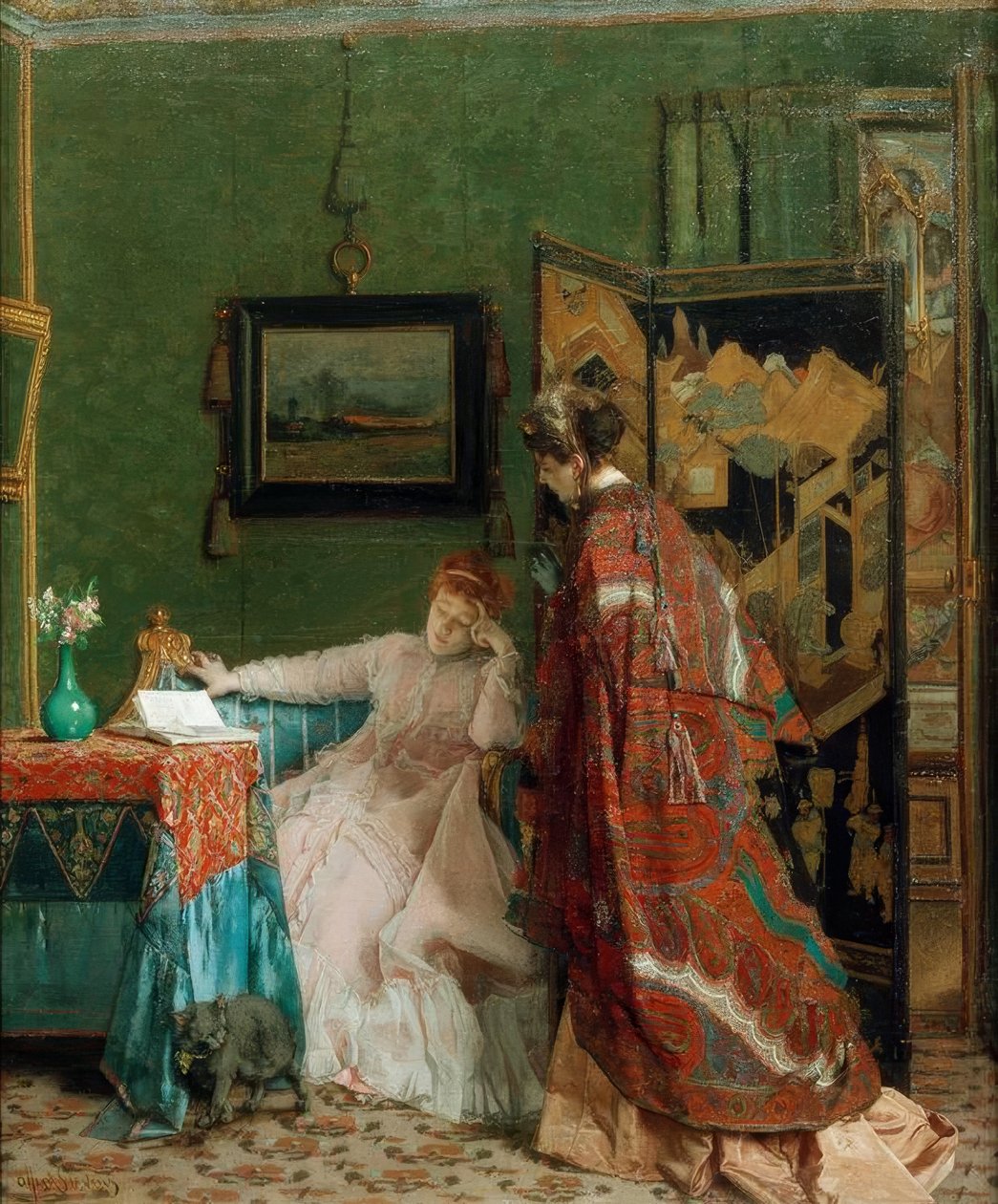 A. Stevens, Despreocupación o La visita de Alfred Emile Stevens