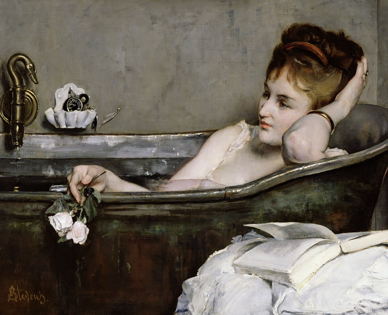 El baño, c.1867 de Alfred Emile Stevens