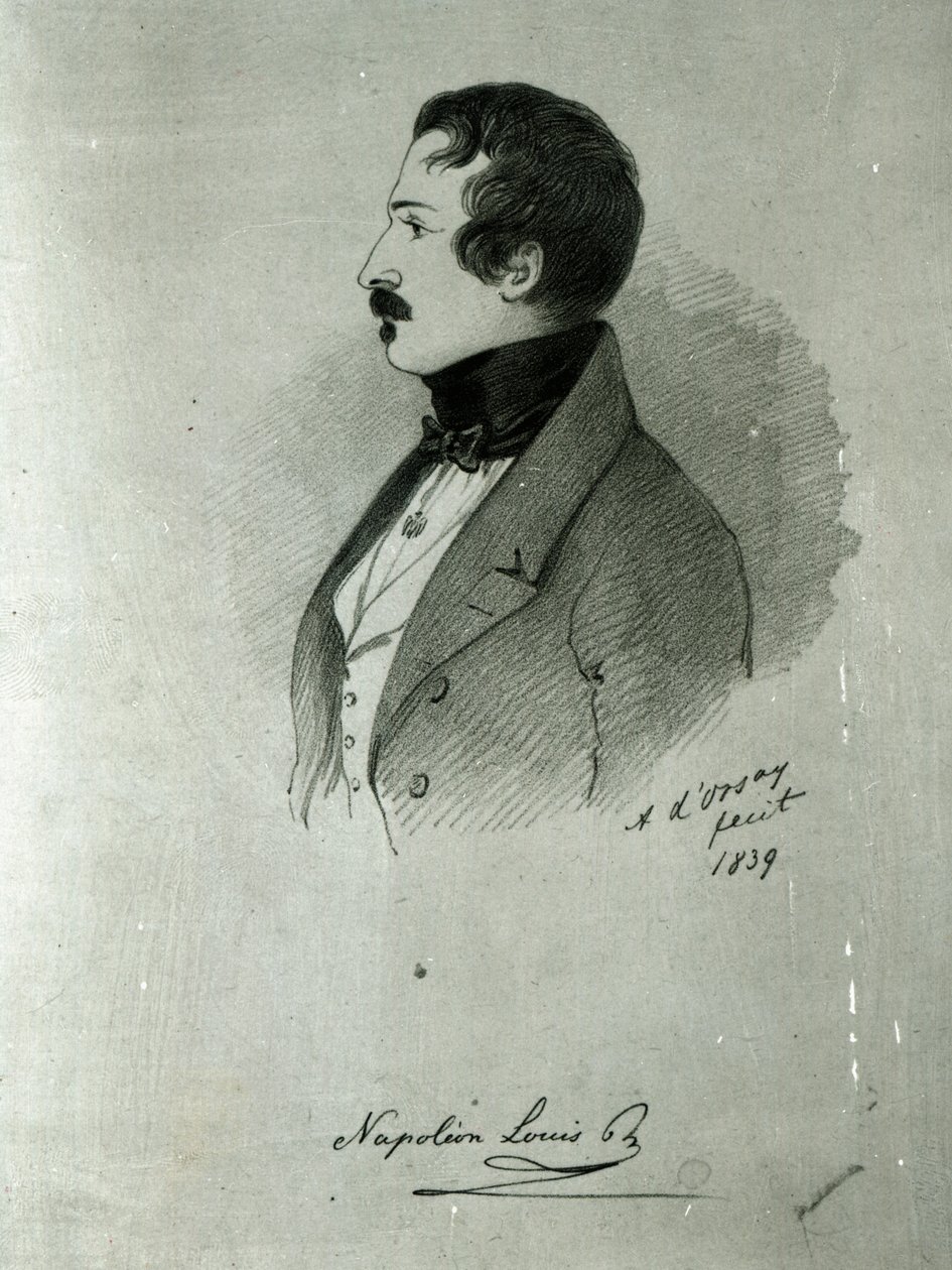 Retrato de Napoleón III (1808-73) de joven, 1839 de Alfred d
