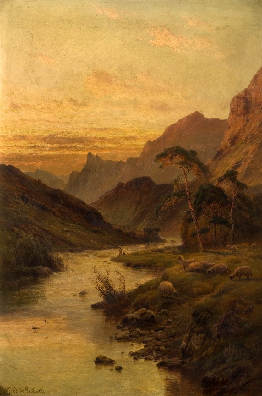 Río Foyers en Abertarff de Alfred de Breanski