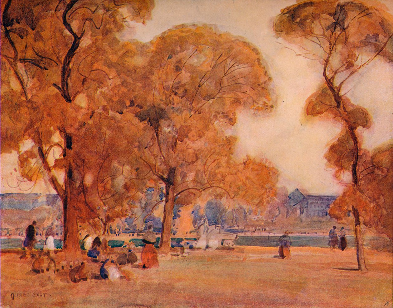 En el parque, c1864-1906 de Alfred East