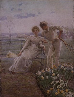 Una distracción romántica de Alfred Edward Emslie