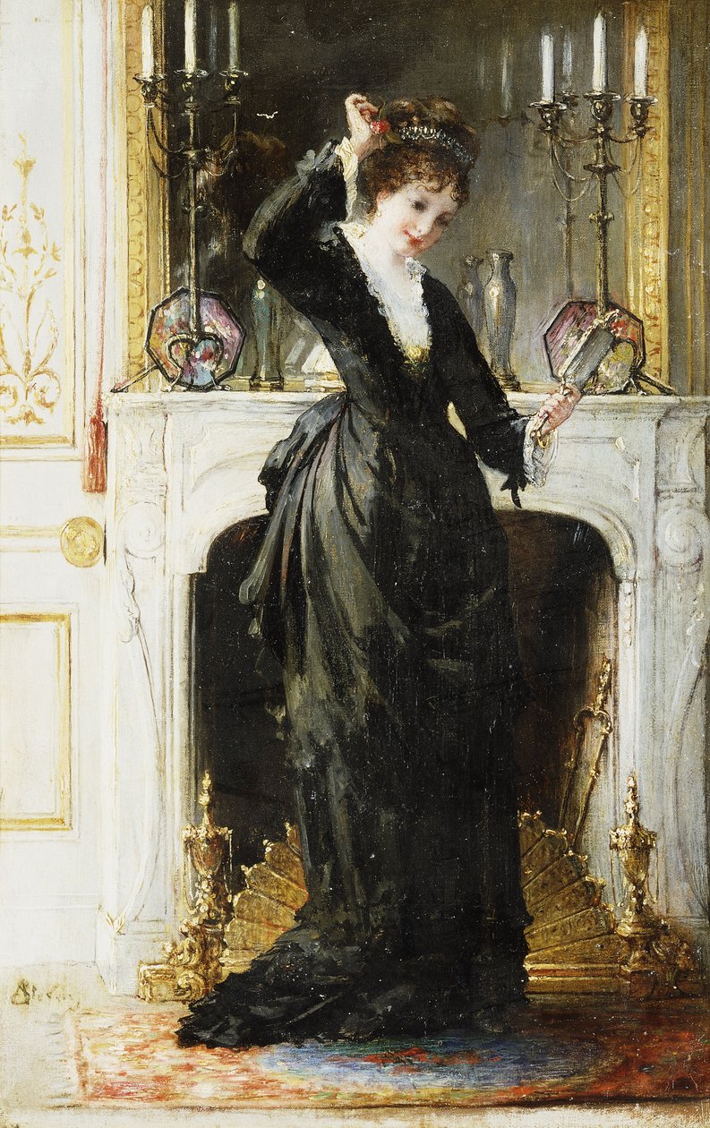 En el tocador de Alfred Emile Stevens