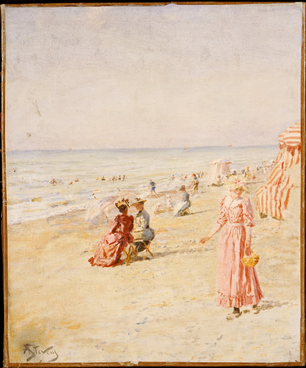 La playa, Ostende de Alfred Emile Stevens