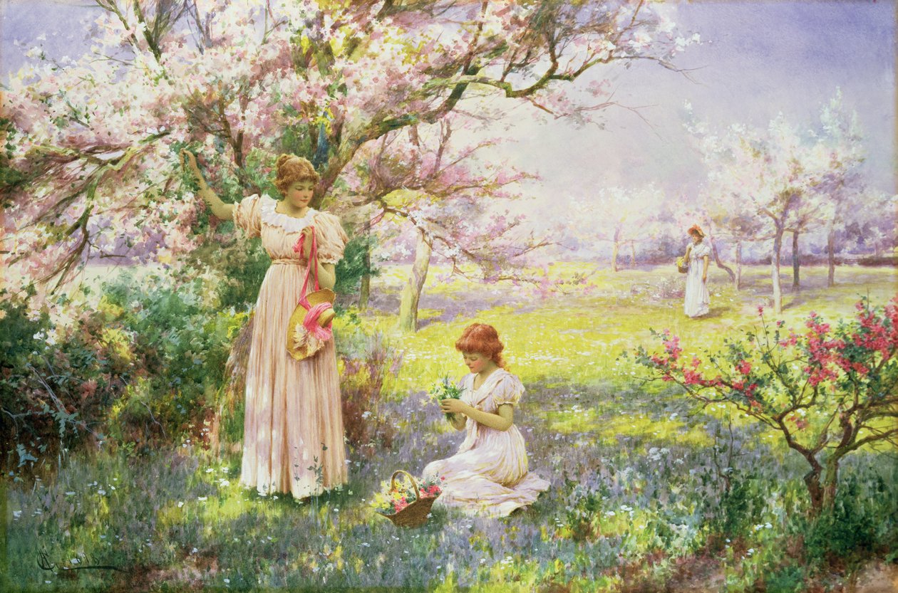Primavera: Recogiendo Flores de Alfred Glendening