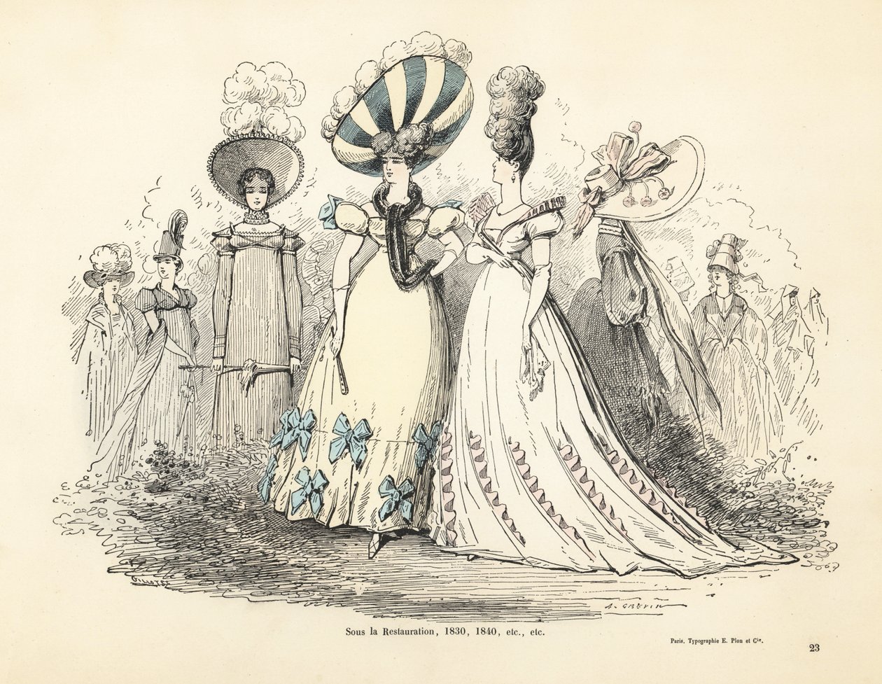 Trajes de la Restauración borbónica. de Alfred Grevin