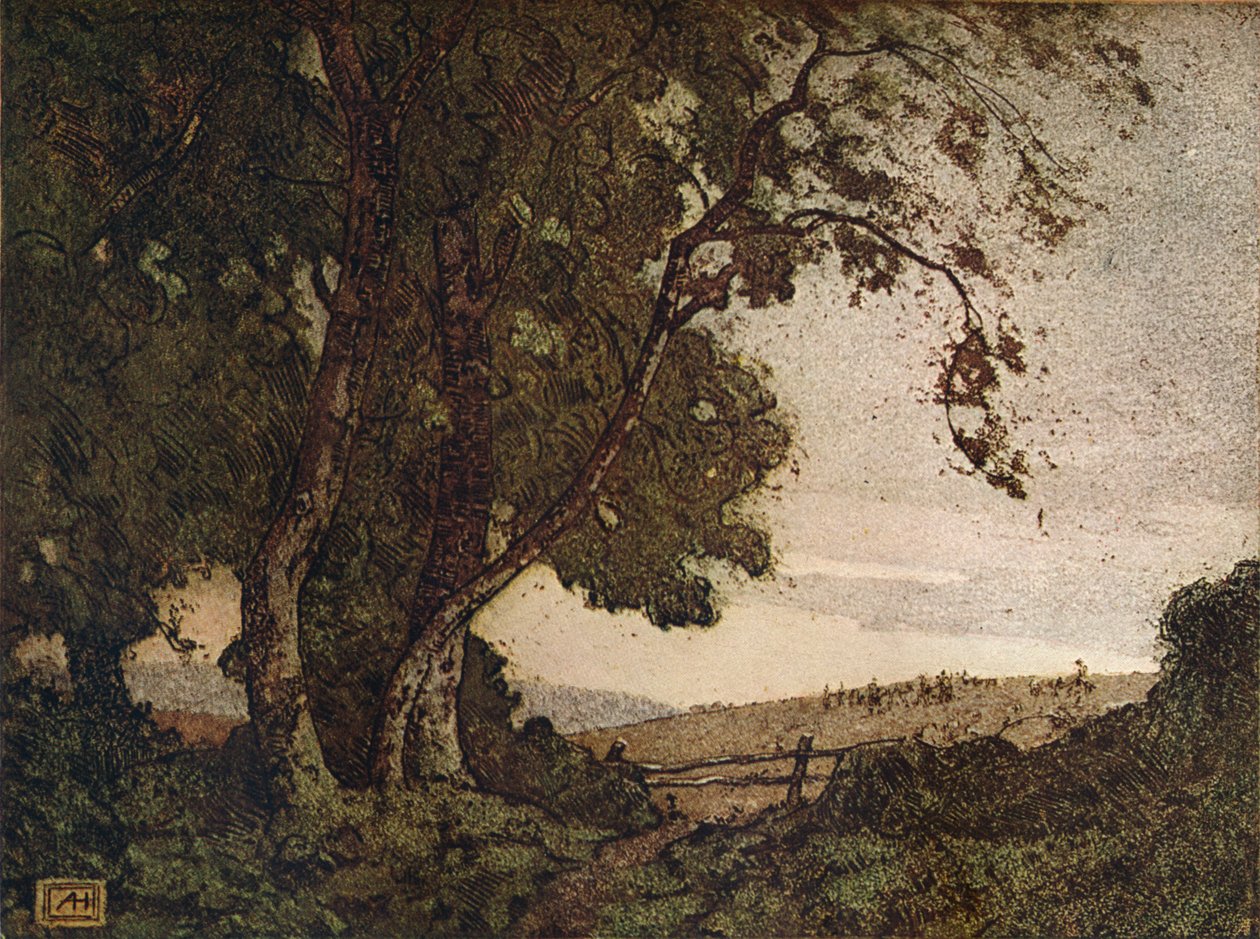 El fresno caído, c. 1910 de Alfred Hartley