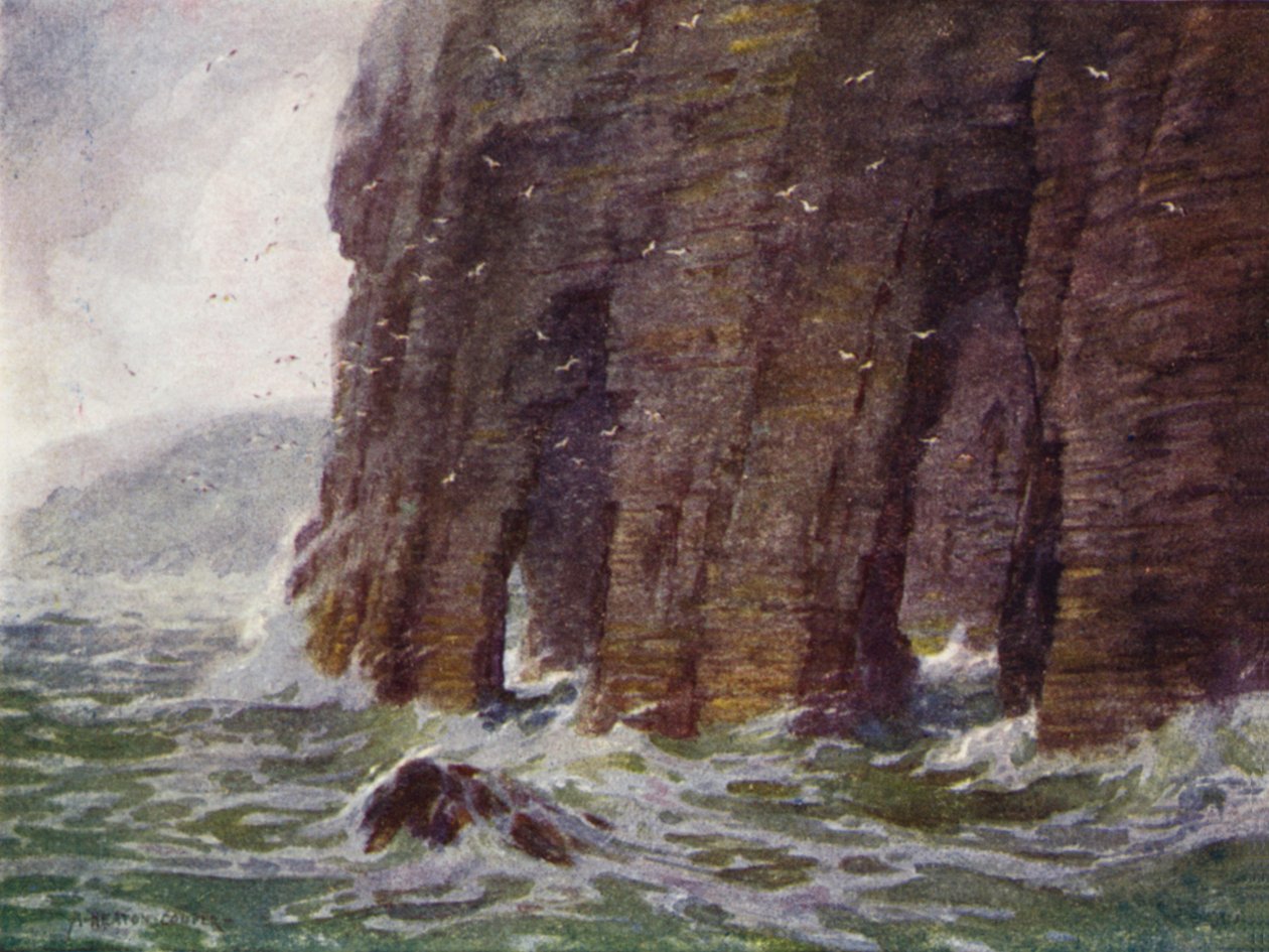 Acantilados de la Catedral, Isla de Achill de Alfred Heaton Cooper