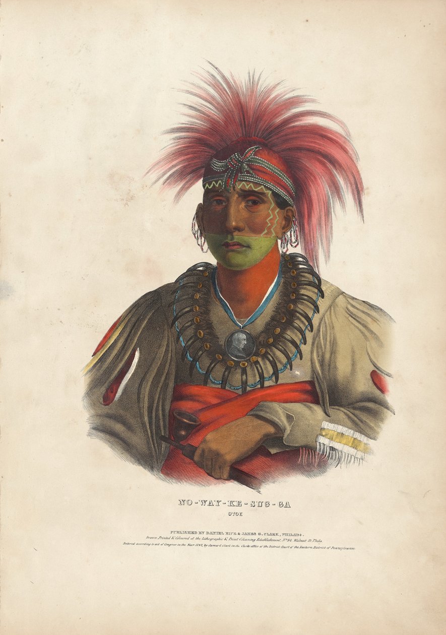 No-Way-Ke-Sug-Ga, Otoe de Alfred Hoffy, after Charles Bird King