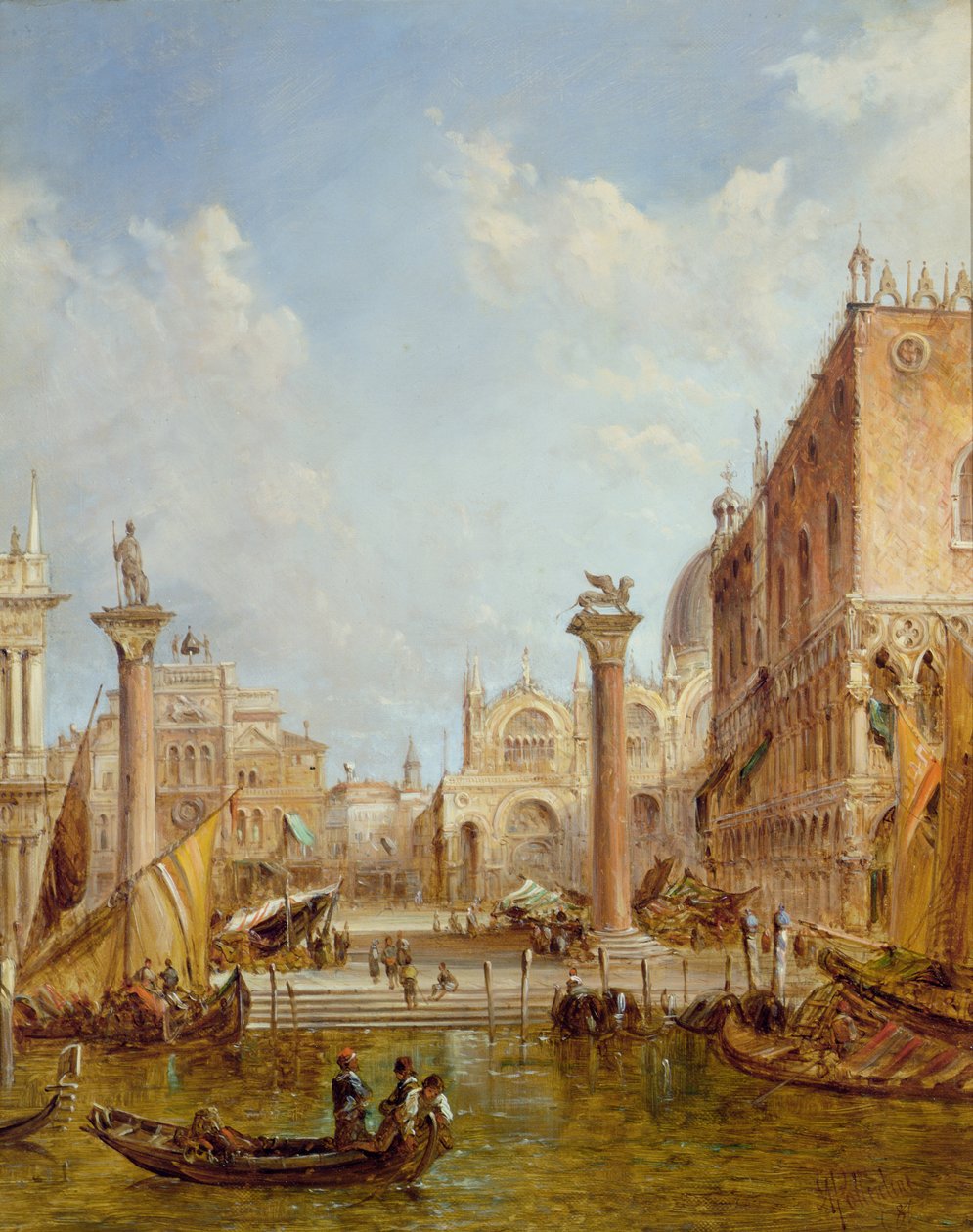 La Columna de San Marcos en Venecia de Alfred Pollentine