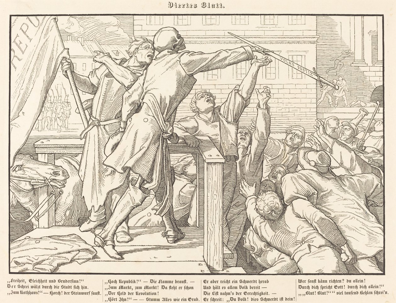 Auch ein Todtentanz IV de Alfred Rethel