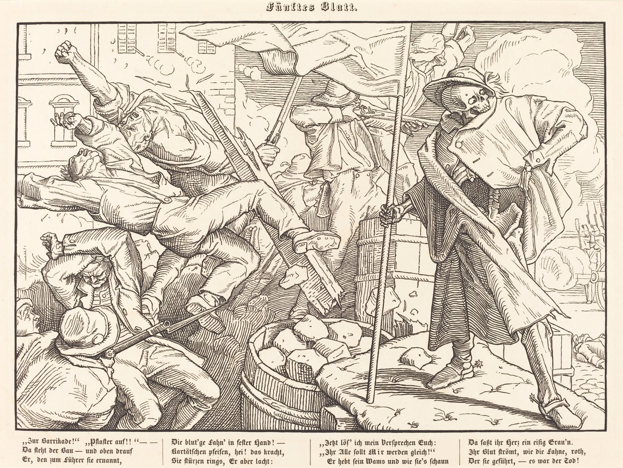 Otro baile de la muerte V de Alfred Rethel
