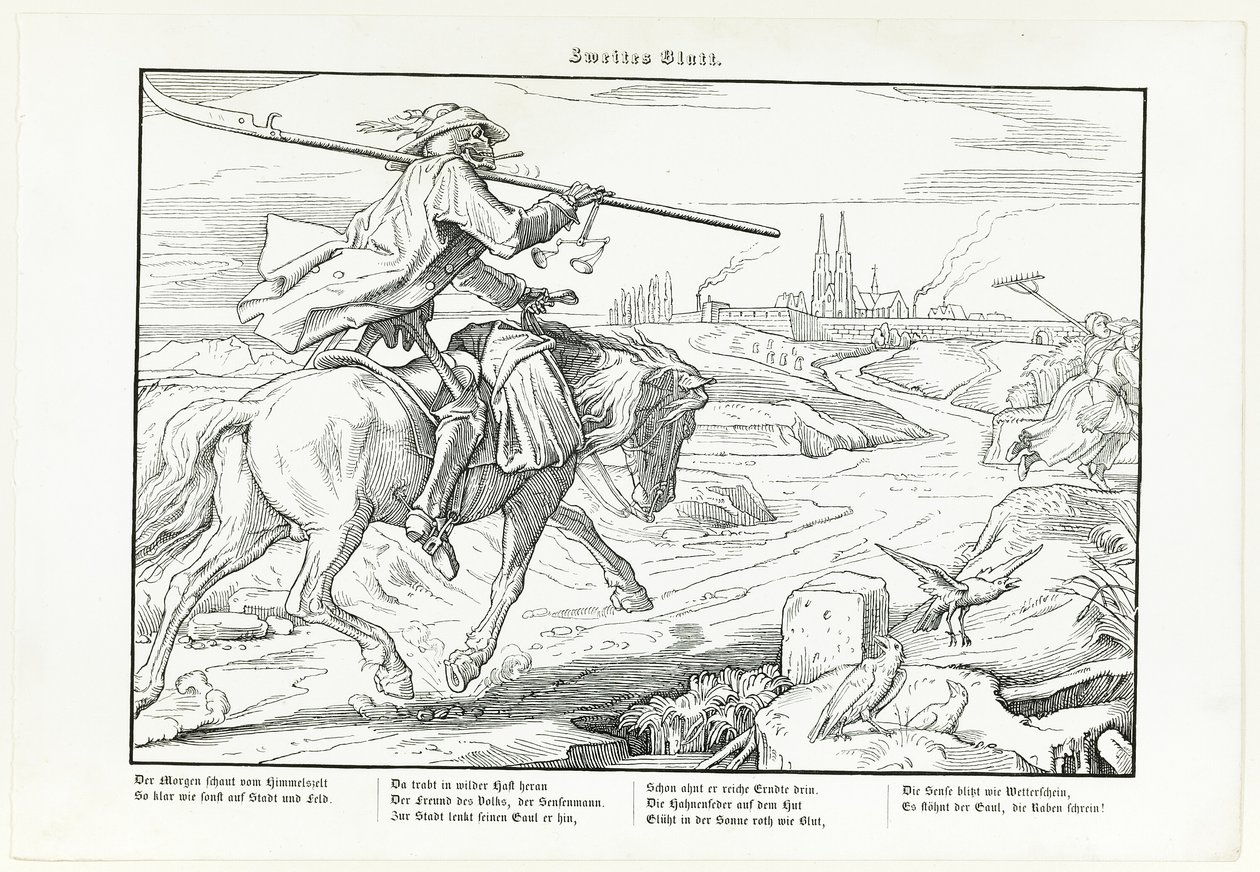 Auch ein Todtentanz, placa II de Alfred Rethel