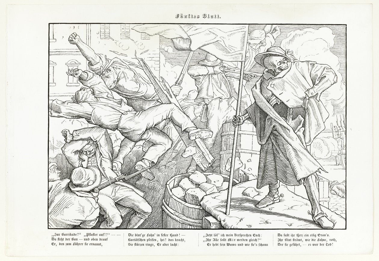 Auch ein Todtentanz, lámina V de Alfred Rethel