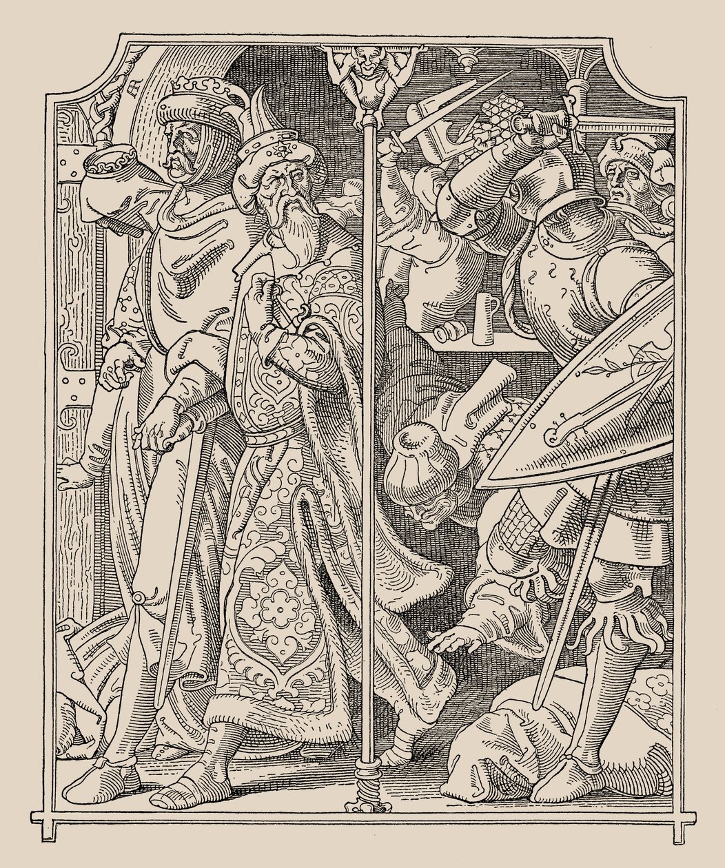 Los Nibelungos. Etzel y Kriemhild, 1840-1841 de Alfred Rethel