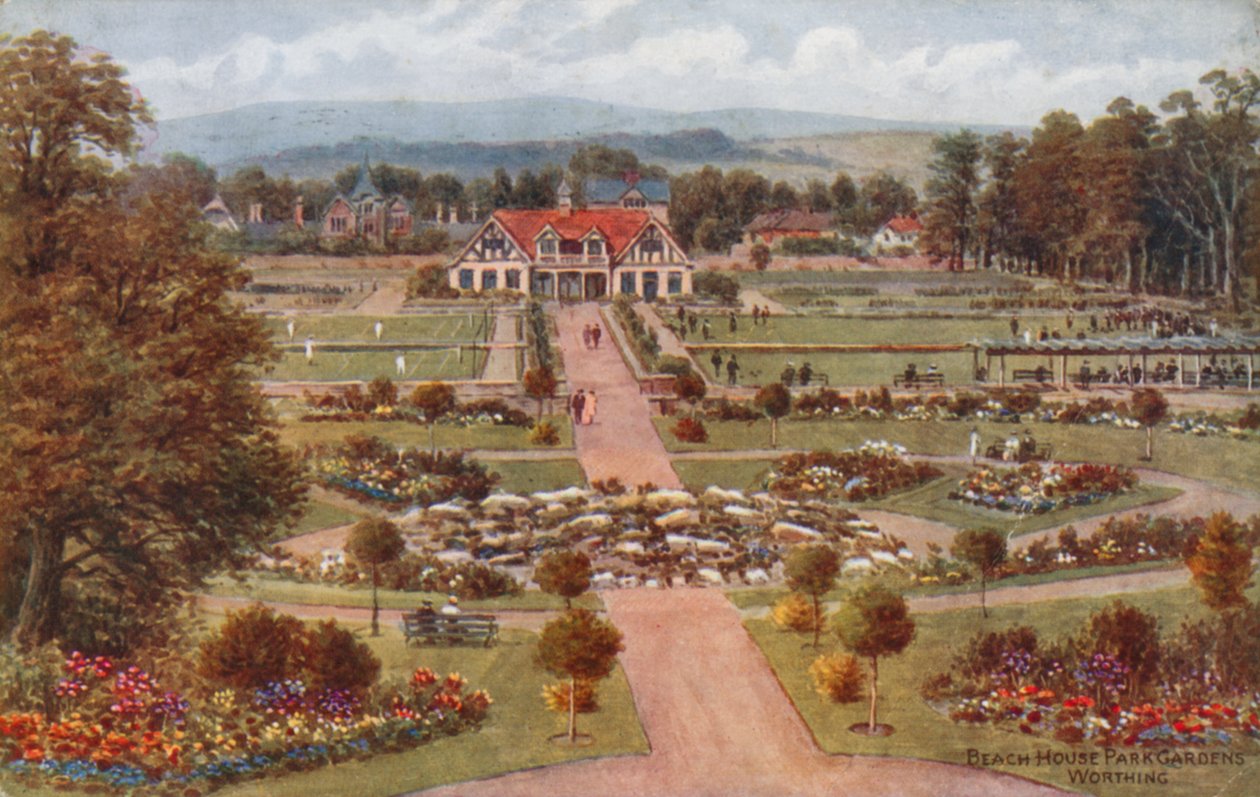 Jardines del Parque Beach House, Worthing de Alfred Robert Quinton