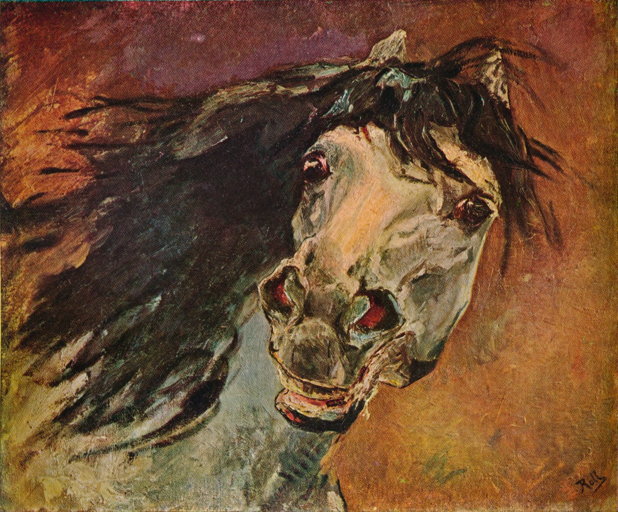 Cabeza de Caballo Andaluz, c1910 de Alfred Roll