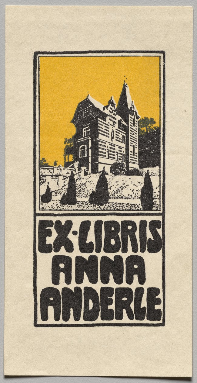 Exlibris: Anna Anderle de Alfred Roller