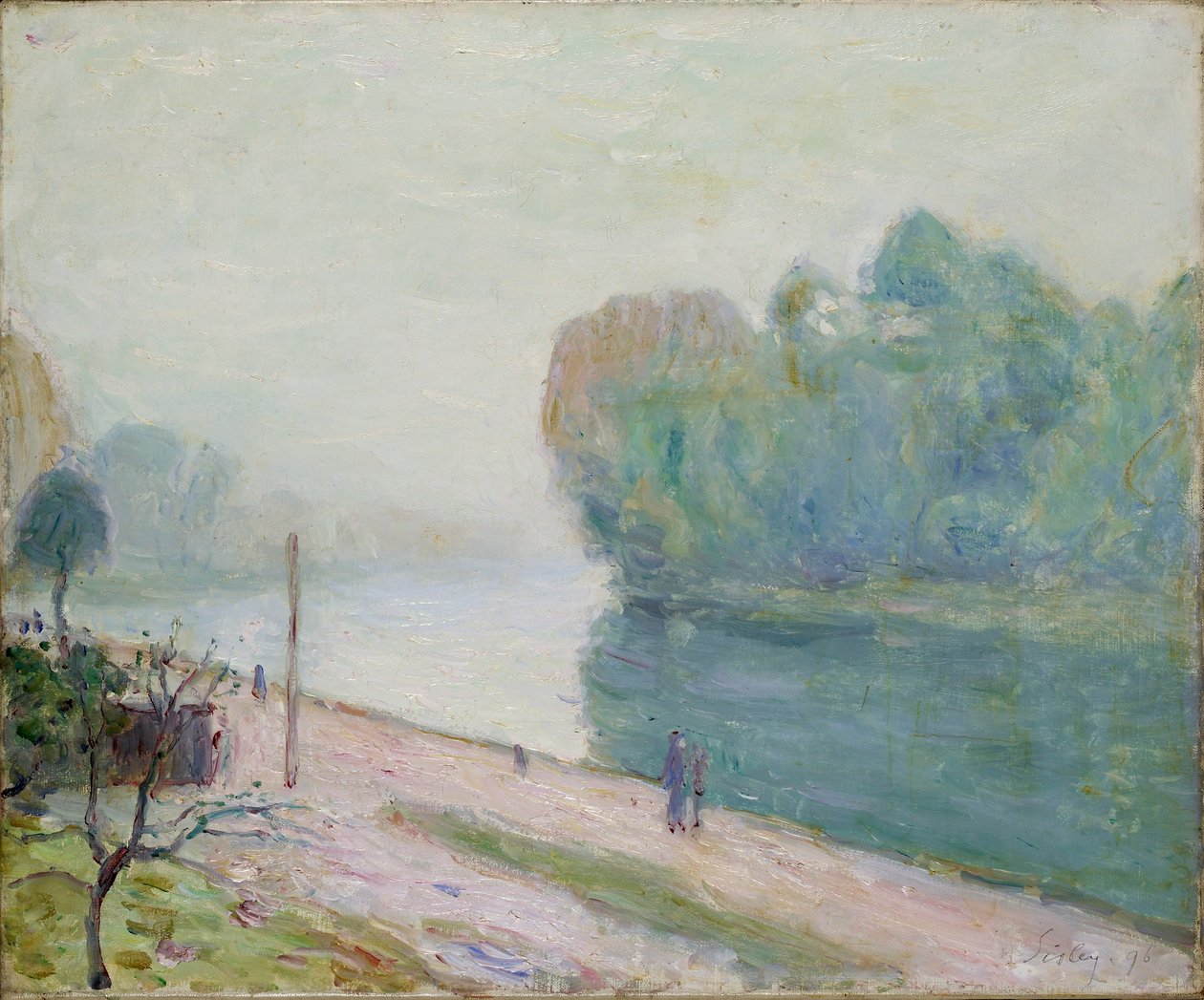 Una curva en el río Loing de Alfred Sisley