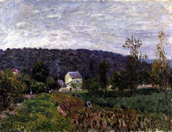 Tarde de Otoño en las Afueras de París de Alfred Sisley