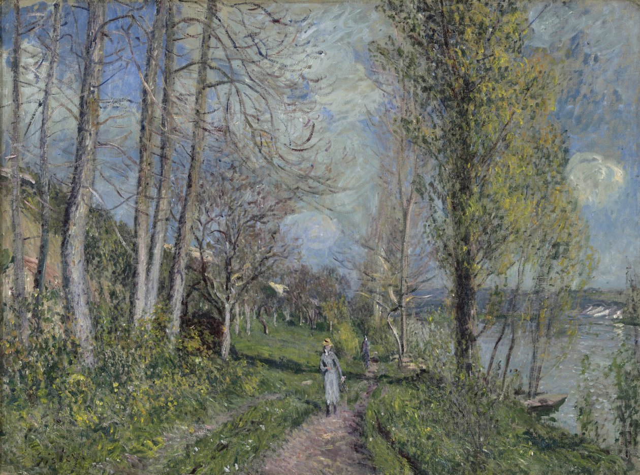 Orillas del Sena, c.1880-81 de Alfred Sisley