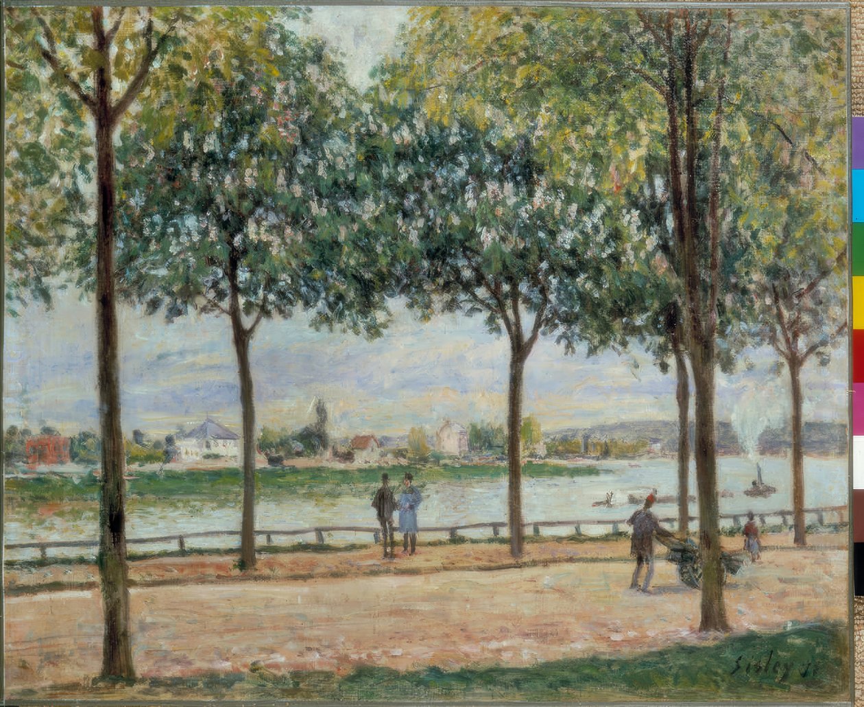 Paseo de los castaños de Alfred Sisley