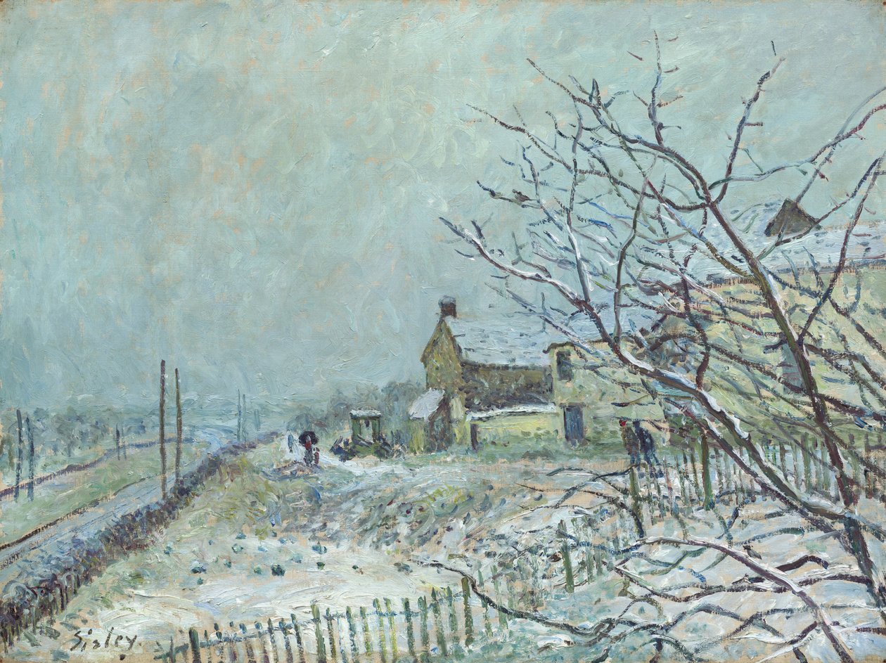 Primera nevada en Veneux-Nadon, 1878 de Alfred Sisley