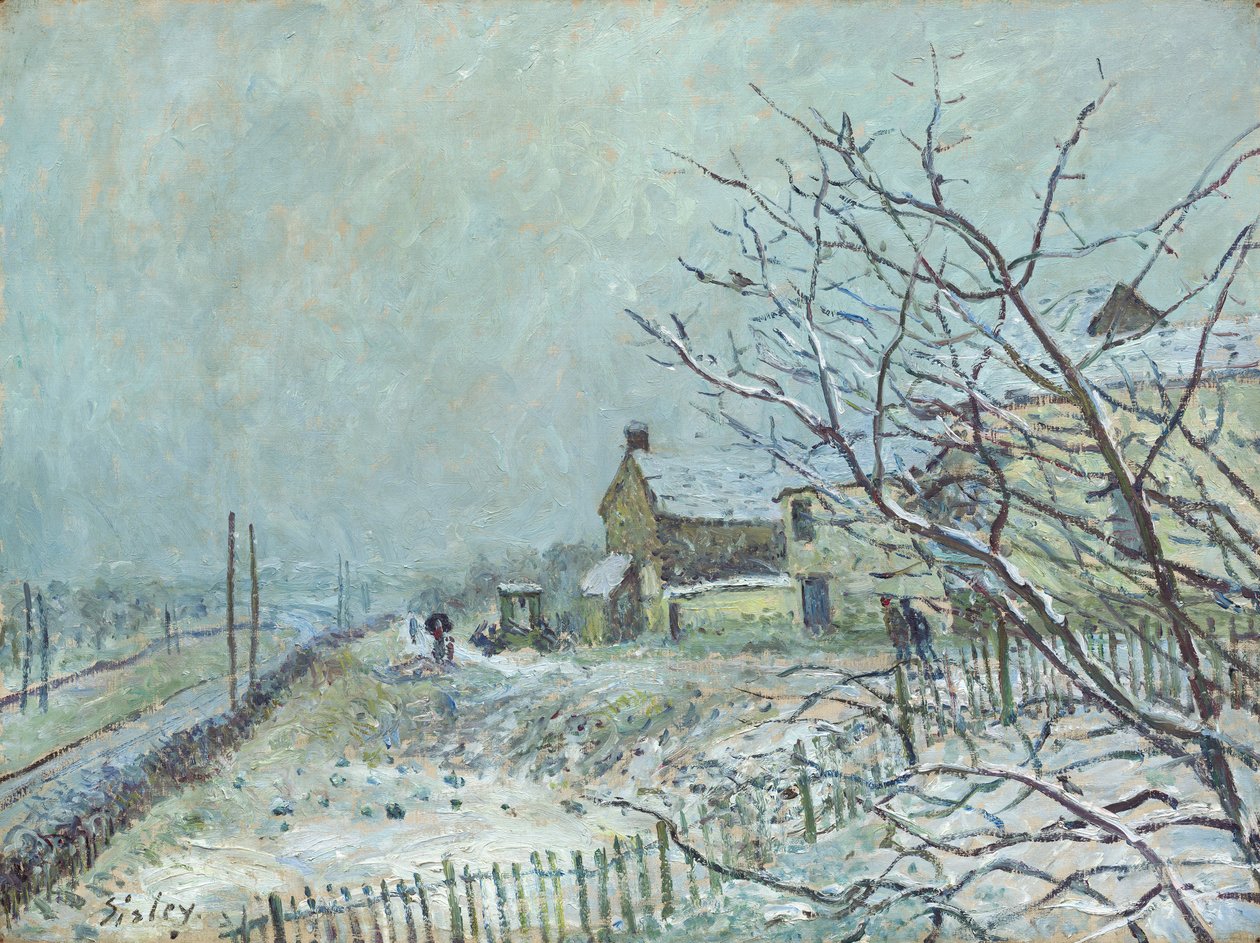 Primera Nieve en Veneux-Nadon de Alfred Sisley