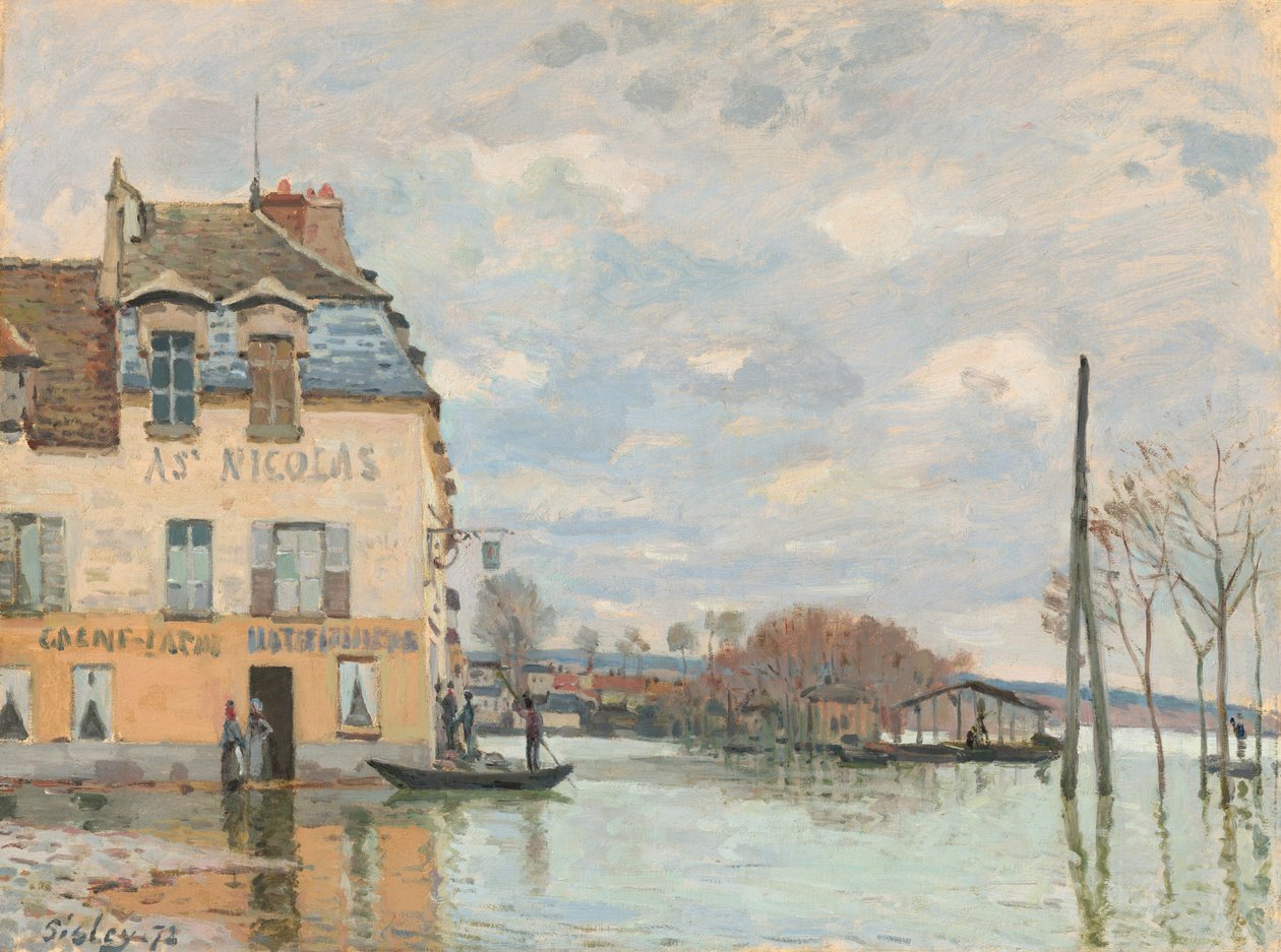 Inundación en Port-Marly de Alfred Sisley