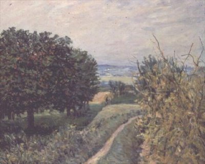 En los Viñedos de Louveciennes de Alfred Sisley