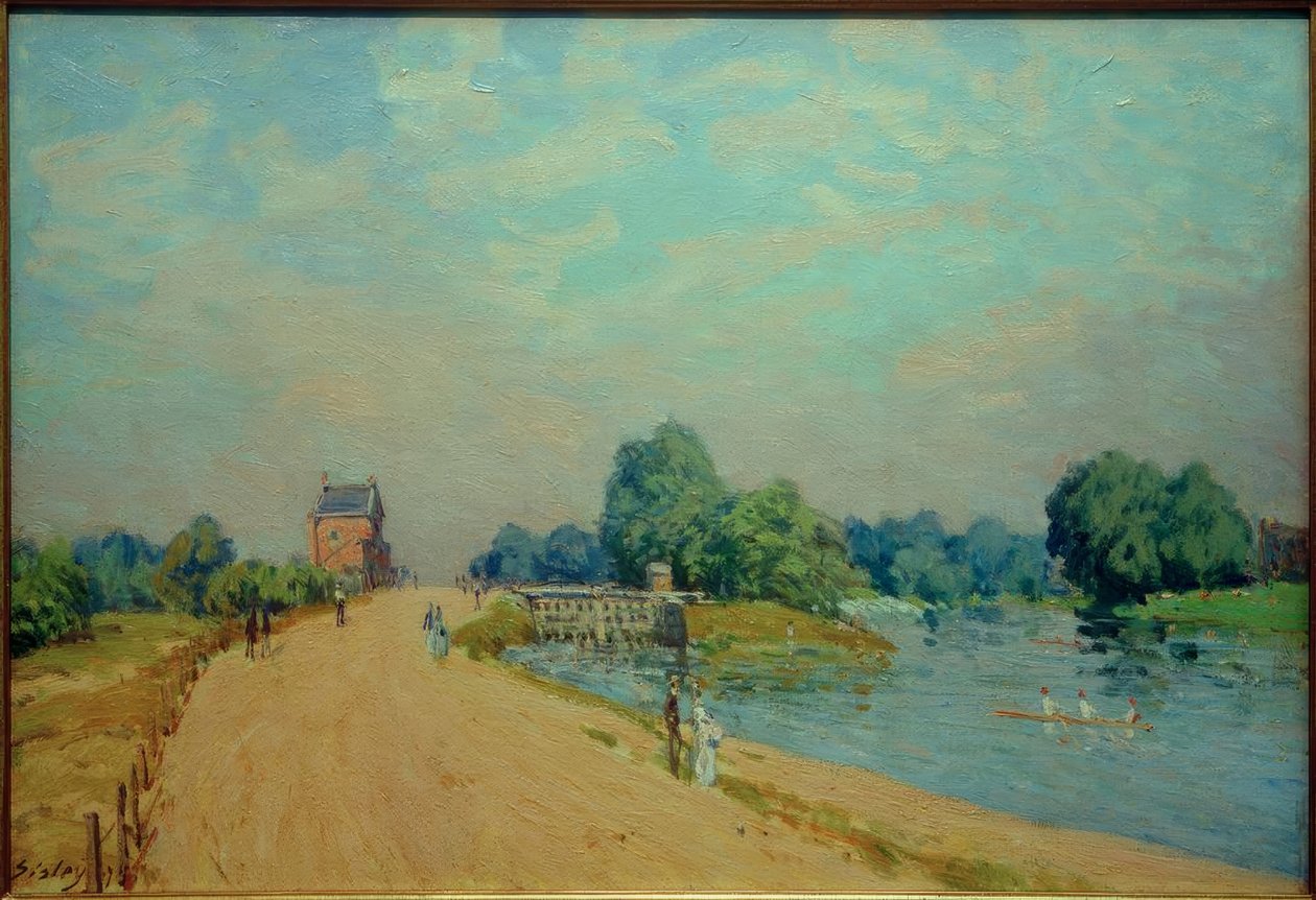 El camino de Hampton Court de Alfred Sisley