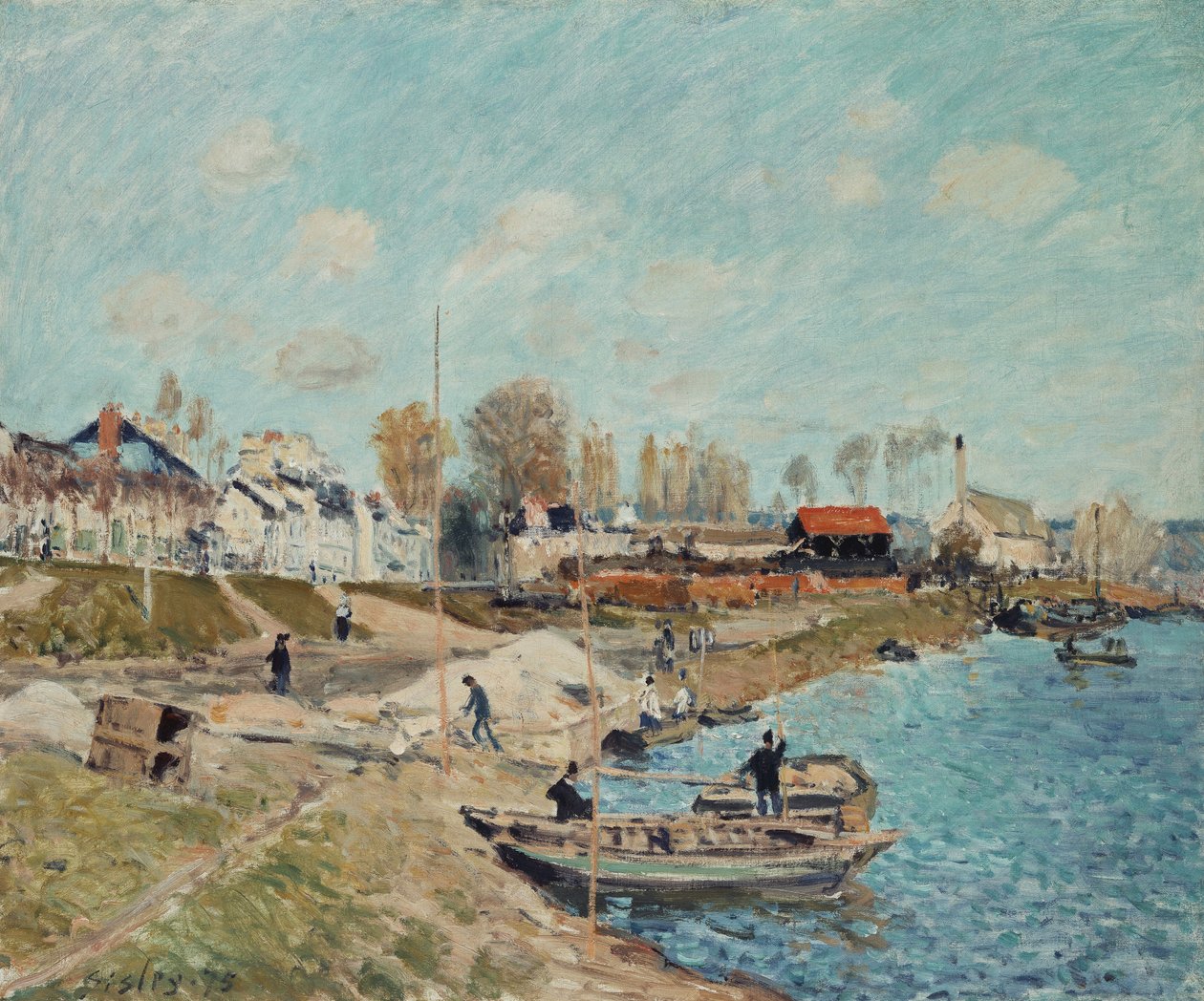 Arena en el Muelle, 1875 de Alfred Sisley