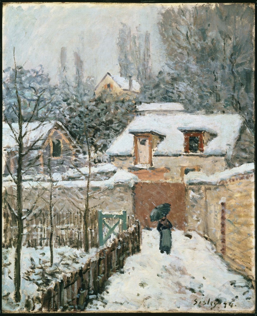 Nieve en Louveciennes de Alfred Sisley