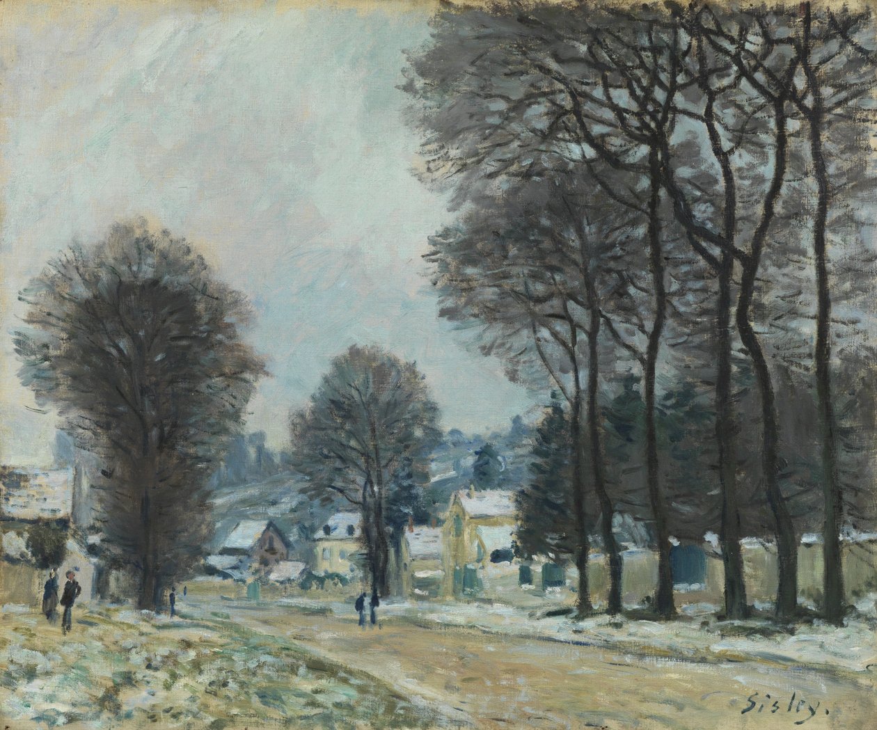 Nieve en Louveciennes, c.1874 de Alfred Sisley