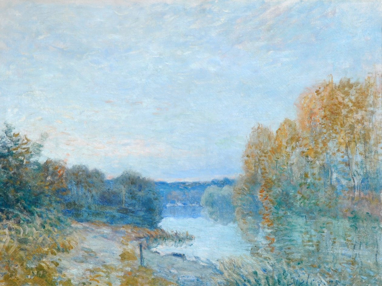 Soleil Couchant, Tarde de Otoño en el Río de Alfred Sisley