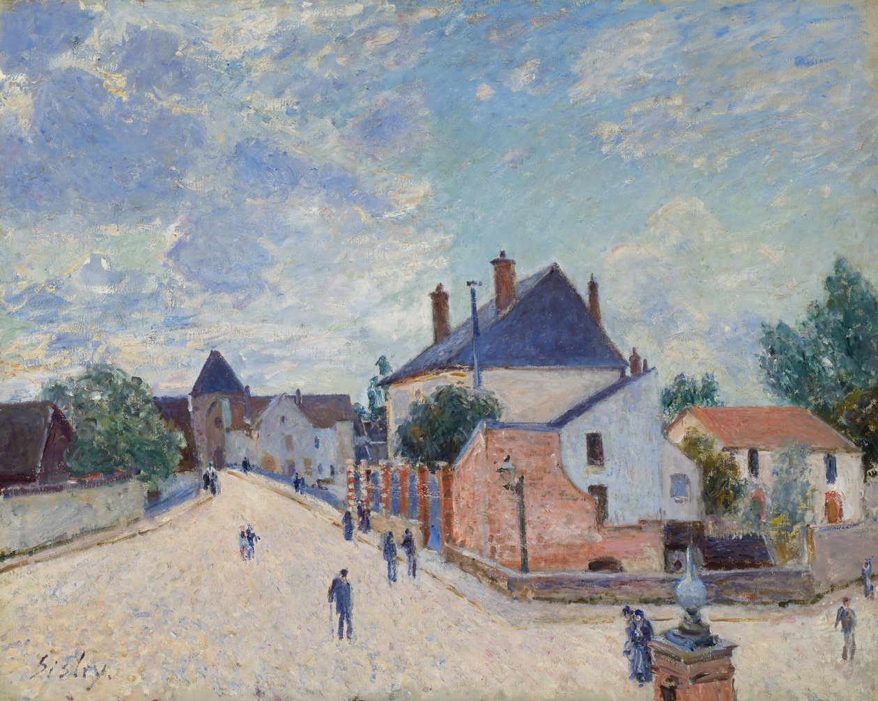 Calle en Moret, c. 1890 de Alfred Sisley