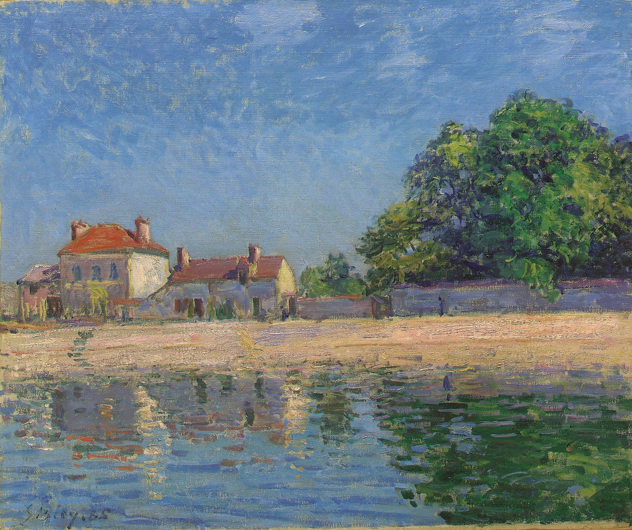 Las orillas del Loing, Saint-Mammes de Alfred Sisley