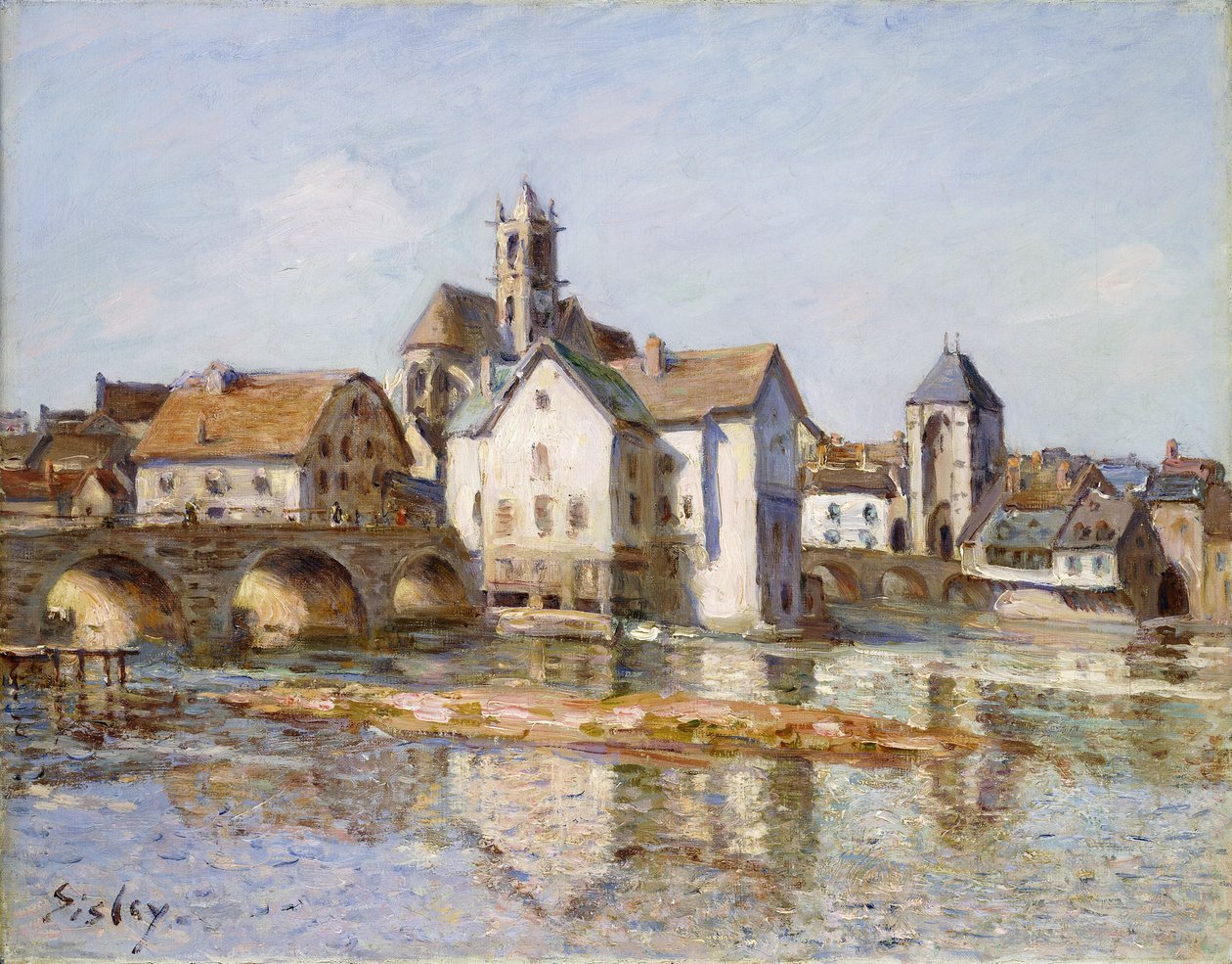 El puente en Moret, 1892 de Alfred Sisley