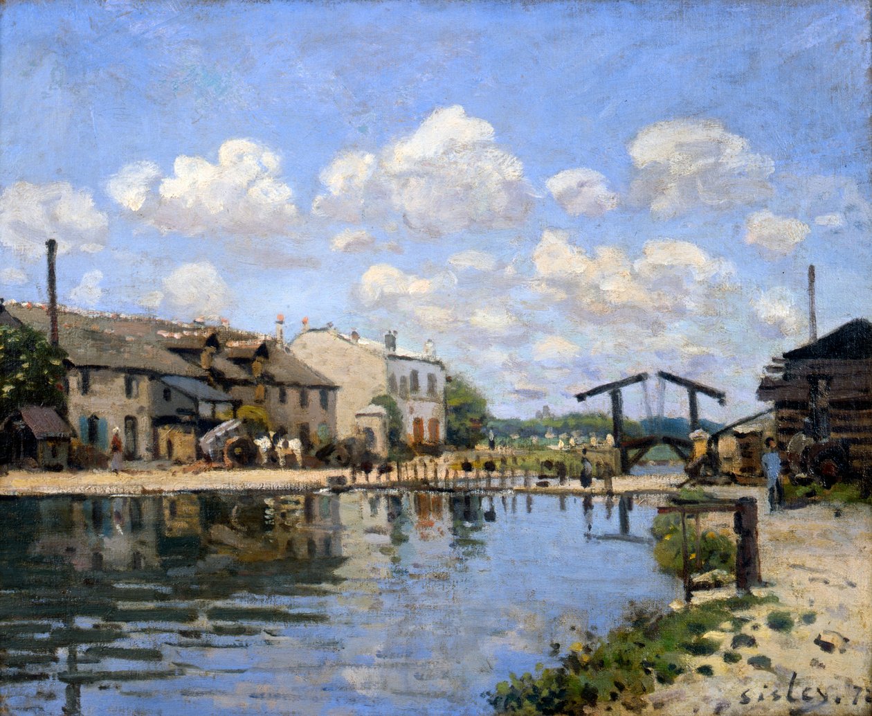 El Canal Saint-Martin, París, 1872 de Alfred Sisley