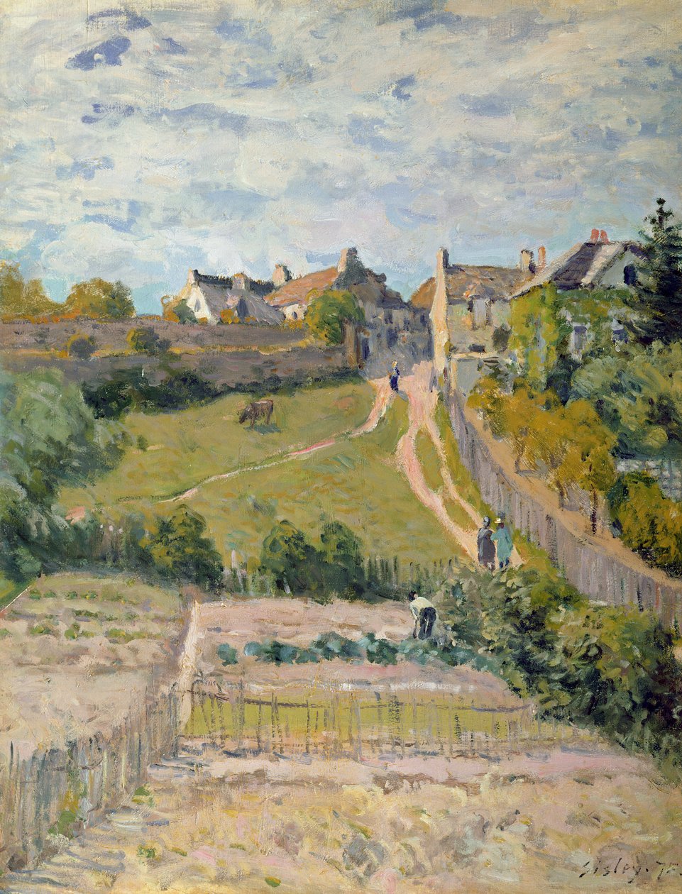 El camino ascendente, 1875 de Alfred Sisley