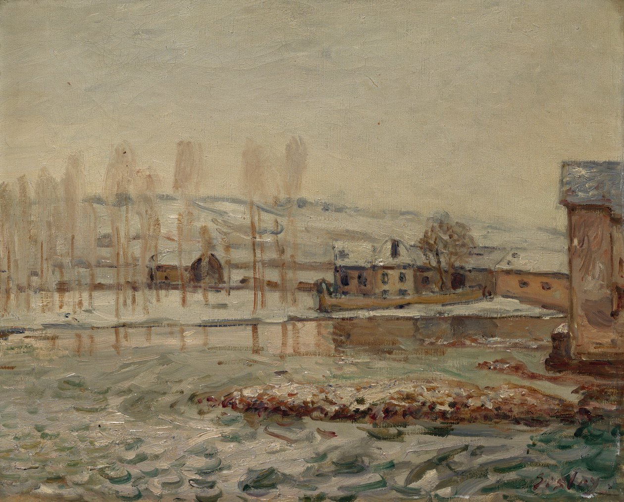 Los molinos en Moret, 1890 de Alfred Sisley