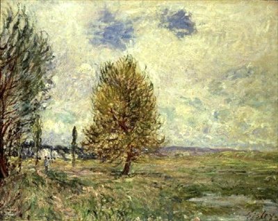La llanura en Veneux-Nadon de Alfred Sisley