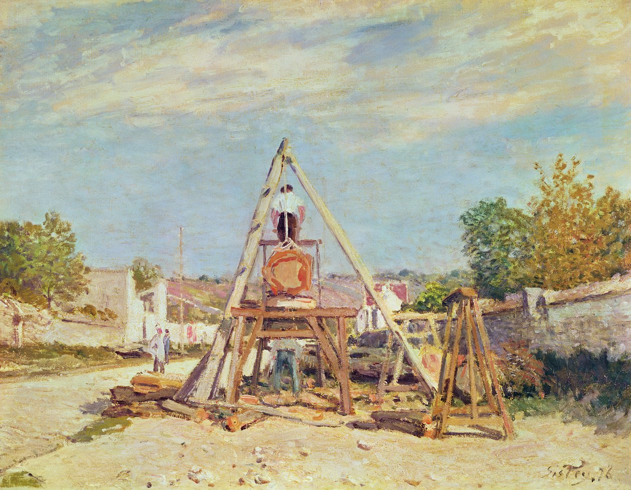 Los leñadores, 1876 de Alfred Sisley