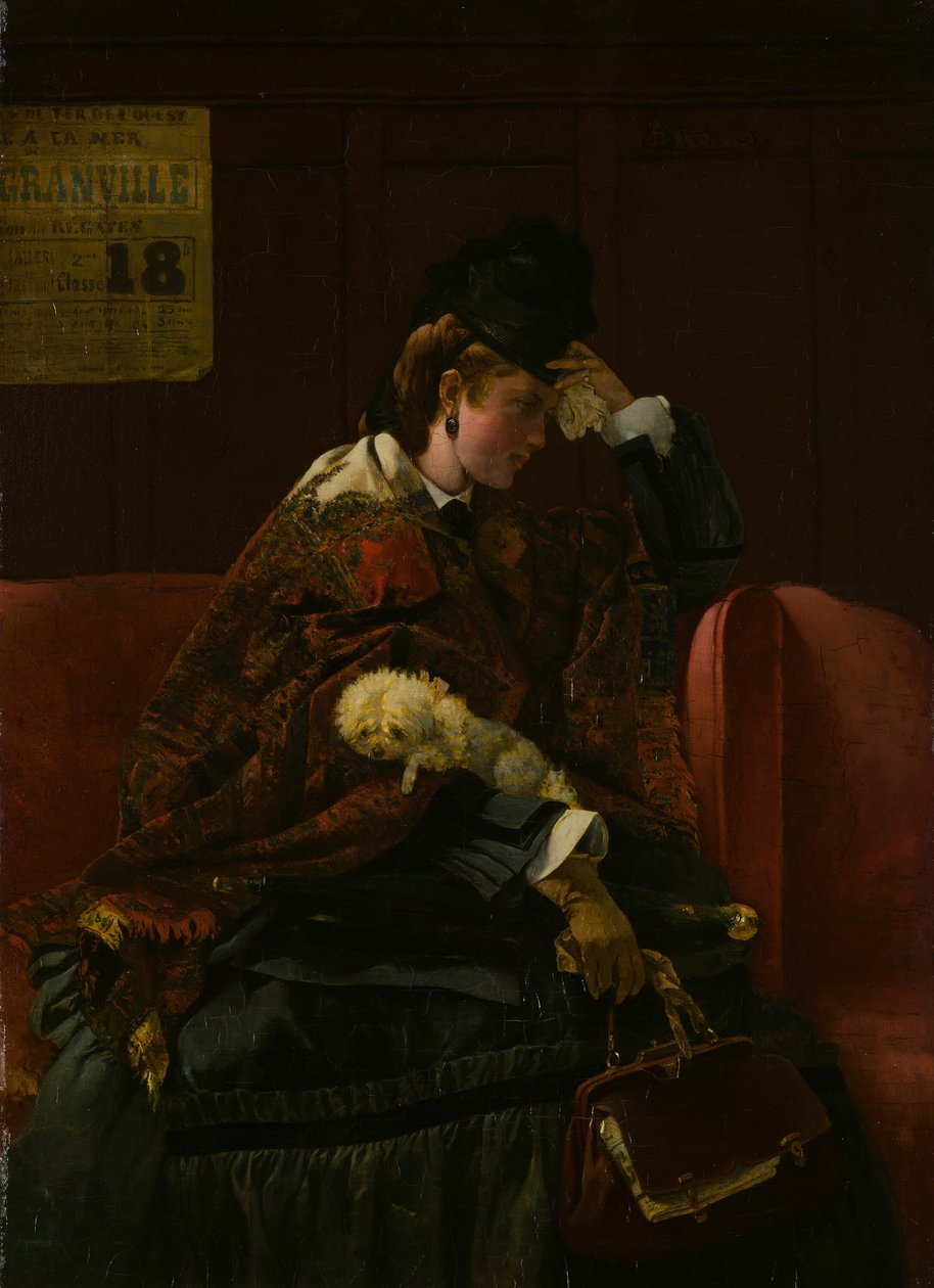 En la estación de tren, c. 1874 de Alfred Emile Stevens