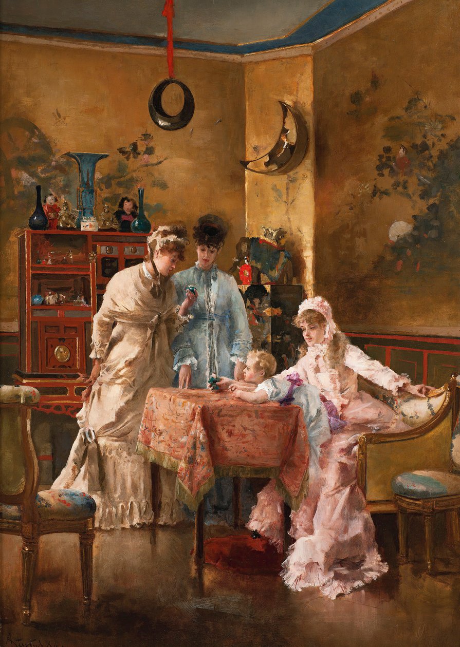 Los visitantes de Alfred Emile Stevens