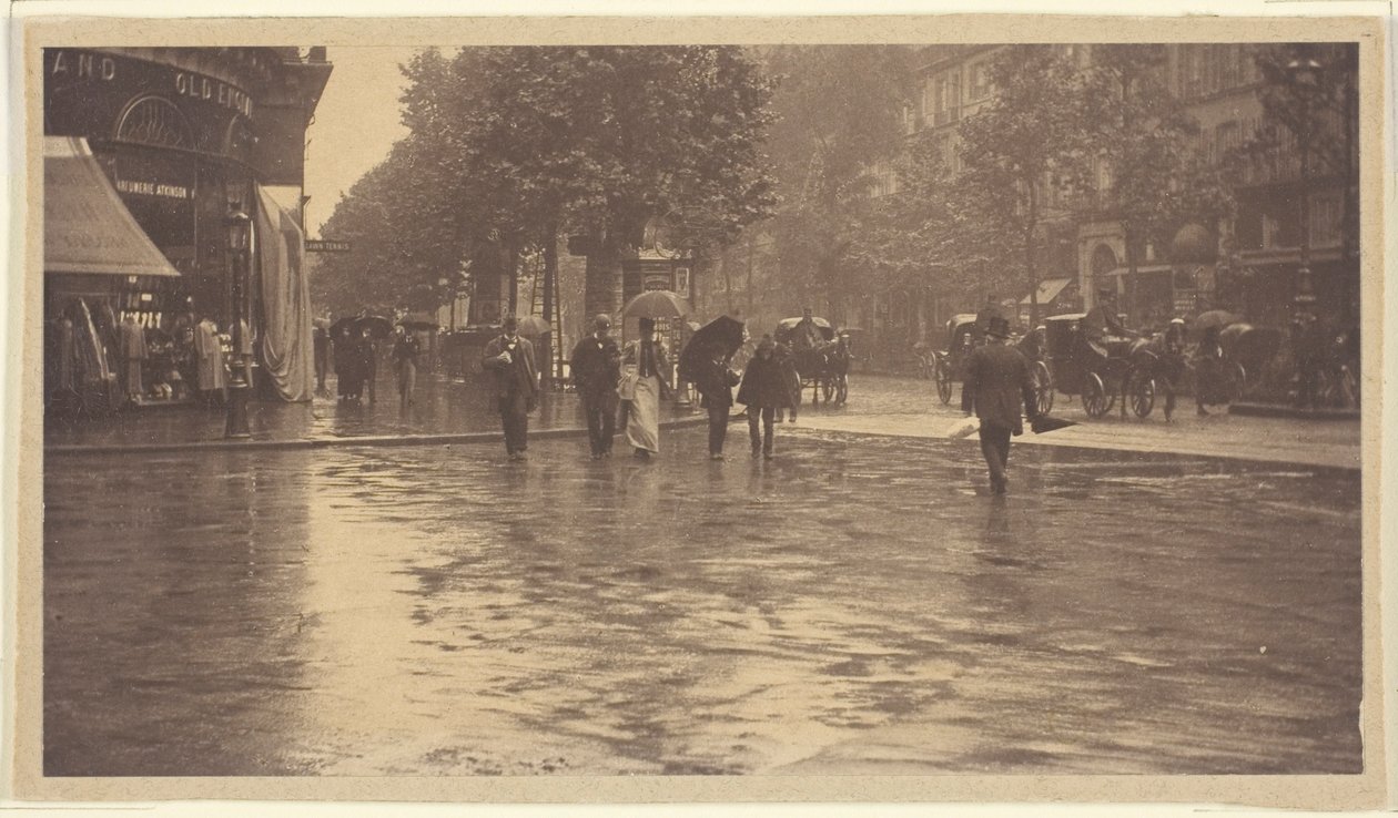 Un día lluvioso en el bulevar, París de Alfred Stieglitz