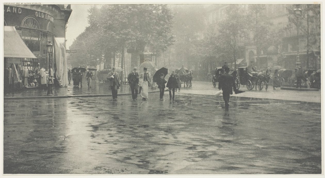 Un día lluvioso en el bulevar, París de Alfred Stieglitz