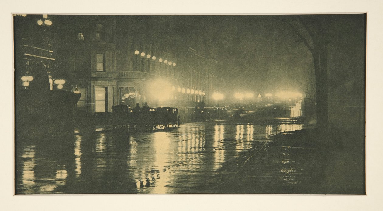 Reflexiones-Noche (Nueva York) de Alfred Stieglitz